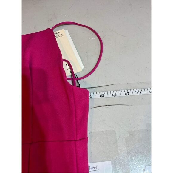 NWT ASOS Club L London Square Neck High Split Maxi Dress Fuschia Pink Size 2‎ - Picture 10 of 10